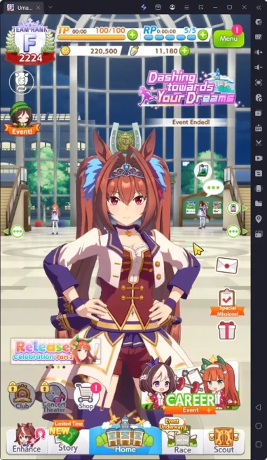 GLOBAL 2 SSR Cards(Super Creek + Winning Ticket) + 11,180 Carats|Fresh Story|Traine Selector|Check SS(UM986)