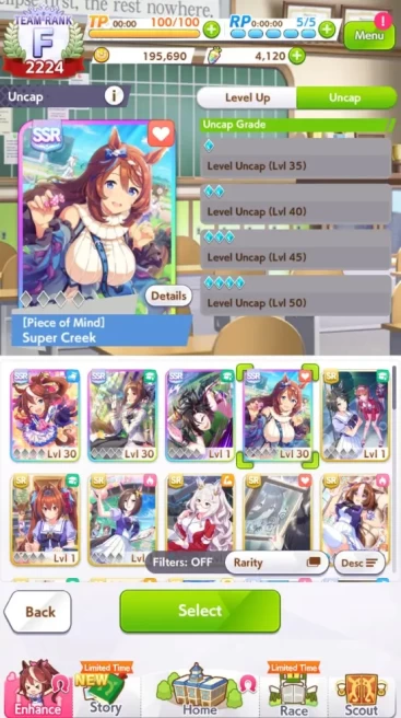 [GLOBAL] 4120 Carats| 4 SSR (Super Creek, Fine Motion, Tokai Teio, Air Shakur) |Selector On|Fresh Story|Log ID|Check SS (UM958)