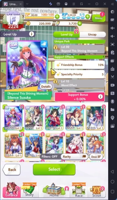 GLOBAL Fresh Starter|3700 Carats|4 SSR(SCreek,FineMotion,SilenceSuzuka,Etc)|Selector on|Log ID|Check SS(UM960)