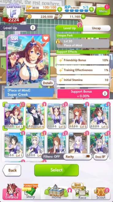 Global|Fresh Account 11,1K Carats + SSR Super Creek + 1 SSR Ticket|Chapter 1|Log ID|(UM966)
