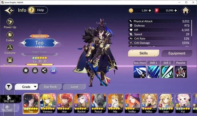[Re:BIRTH] Global3000xxx|8 Legendary + 15K Ruby|TeoTc2,VanessaB6,AceB5,RachelB5,PascalB5,NiaB5|Log Goggle| Check SS (SKR855)
