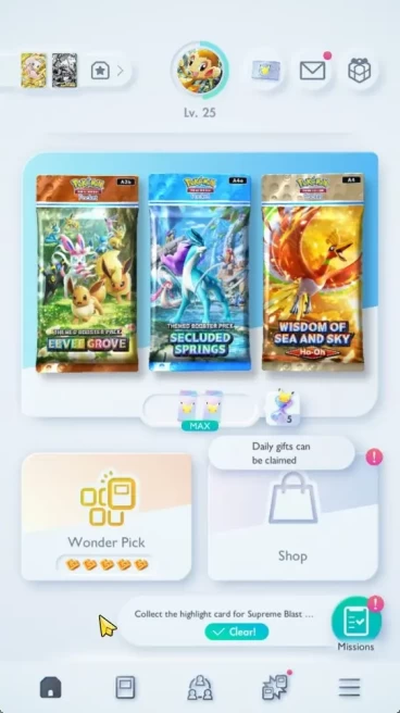 Lv 25 |1279 Cards| 50 Ex + 1 Crown(Mew Crown, Fullart, Immersive Mew2, Celebi, Palkia, Dialga) |Nintendo| Checl SS (PKM855)