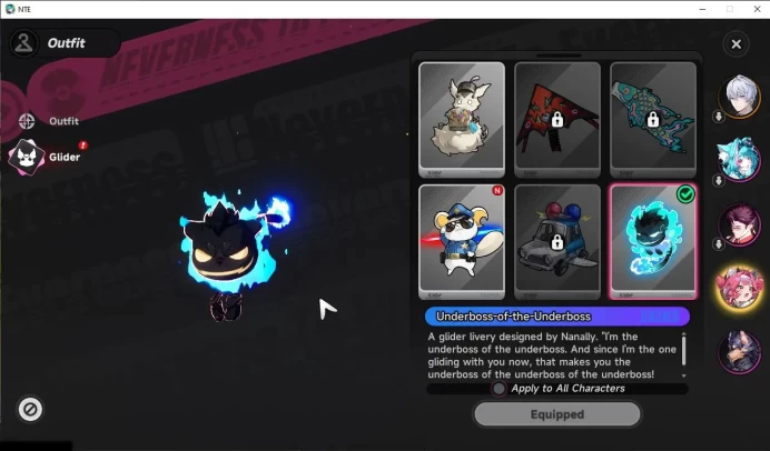 GLOBAL NA|HL 3| 1 SSR Limited Nanally A1+Skin |5 SR|Glider Skin Underboss|Selector 43/50|Male MC|LogEmail|TakeEmail(NTE939)