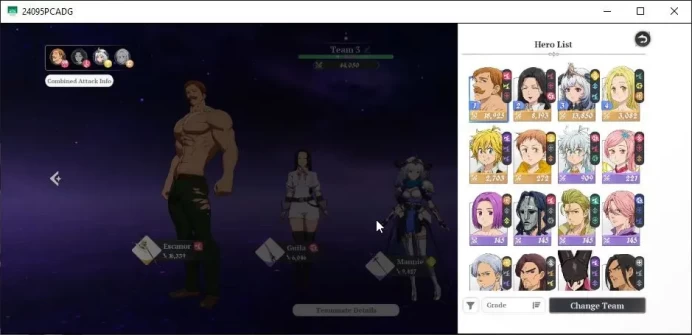 SEA|Lv40|6 SSR [EscanorP6+Sign,MannieP5,ElaineP3,MeliodasP1,GuilaP1,King] & 10 SR|200 Star Frag|Log Google|Take Email|(SDO1085)