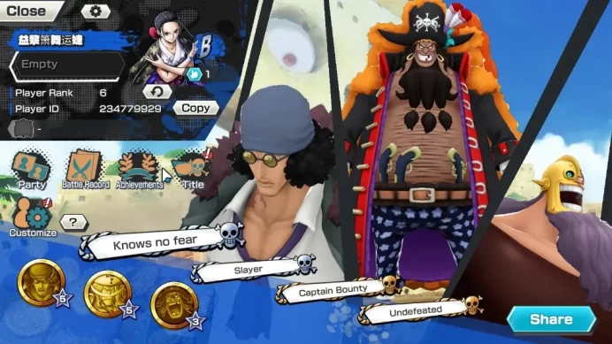 Global|4 EX|BMO Kaido,BP Kuzan,TFE Emperor Teach,GP Newgate|Rank 6|Bandai|Check(OPBR2349)