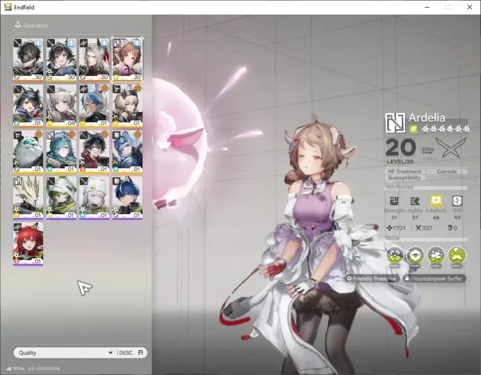 NA/EU|Starter|Lv 8|3 SSR(1Limited)+7(*6WP)|[Tang tang]+Sign Ardelia+Sign,Etc|Gryphlink|TakeMail|Check(END1892)
