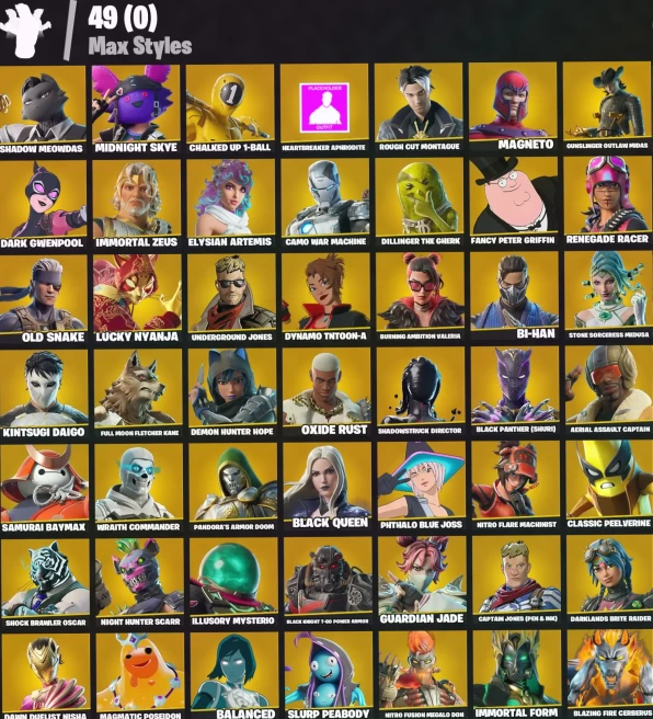 [PC/XBOX/PSN] 106 skins+Zeus+Hades+Valeria+Peter Griffin+Poseidon+Wookiee Team Leader+Captain Phasma+Poe Dameron+Emperor Palpatine+ #LOT-137455