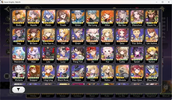 Global SEA|4 Ex-7k[Melia,Juri,Rosie,Gelidus]+16 TC6[Ryan,Kyle,LuBu,Freyja,Wukong,Biscuit,Etc]|36K Ruby+Elena Prem|Google|SKR1177