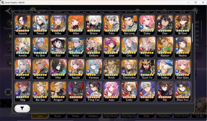 Global SEA|4 Ex-7k[Juri,Rosie,Gelidus,Melia]+36 TC6[Jinwoo,Cha Hae-In,Kyle,Yeonhee,LuBu,Etc]|4,5K Ruby+Elena Prem|Google|SKR1176