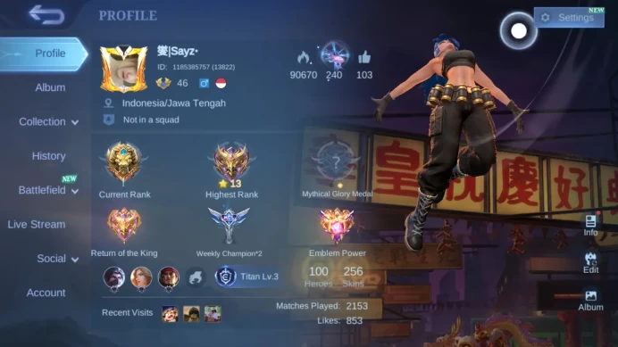 Hero 100 Skin  256 | PRIME Yu Zhong+Beatrix, LUCKYBOX Freya+Chang e+Moskov+Eudora+Uranus+Kimmy  CC Aldous ML850B