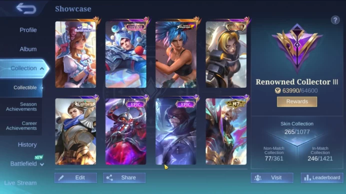 Hero 84|Skin 265 Good WR|KOF Karina|Sanrio Floryn|Luckybox Zilong|Lunar Change|Lightborn Granger Alucard ML859B