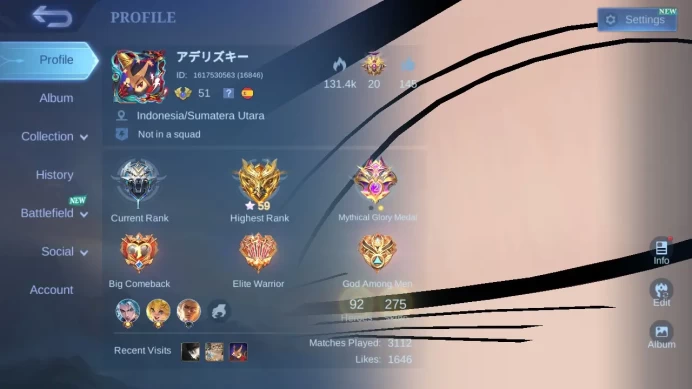 Hero 92|Skin 275|Glory|HXH Julian|Naruto Suyou|KOF Guin|Starwars Argus|Prime Claude|12 Zodiac|Luckybox Haya Ruby Kimmy ML886B