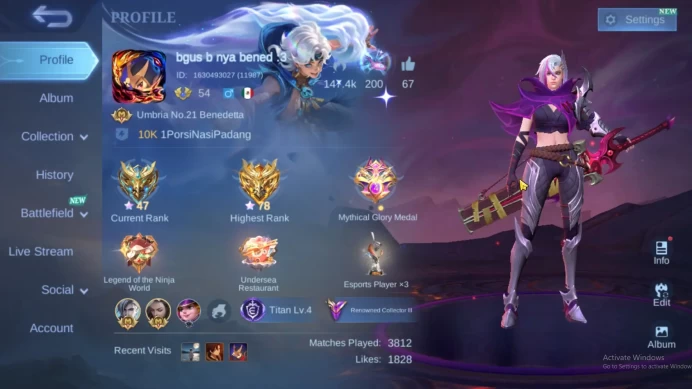 Hero 107|Skin 227|Aspirants Angela|KOF Karina|CC Benedetta|Sanrio Floryn|Luckybox Change|Create Luo Yi ML891B