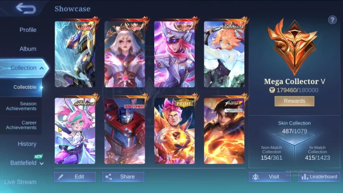 Hero 131|Skin 487|Legend Saber Lunox Freya|Aspirants Fanny Change|Prime Claude Yu Zhong|KOF Valir|CC YSS|Clouds Kagura ML896B