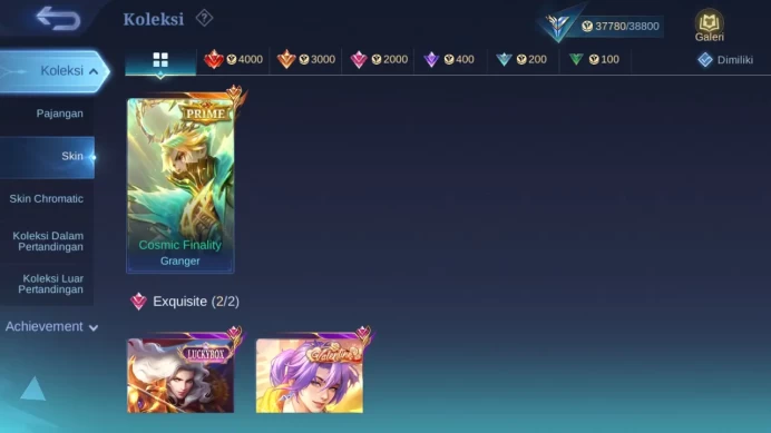 Hero 100 Skin 169 | Valentine Lance | Luckybox Lance | Covenant Natan | Prime Granger | Epic Gusion check ss ML1421B