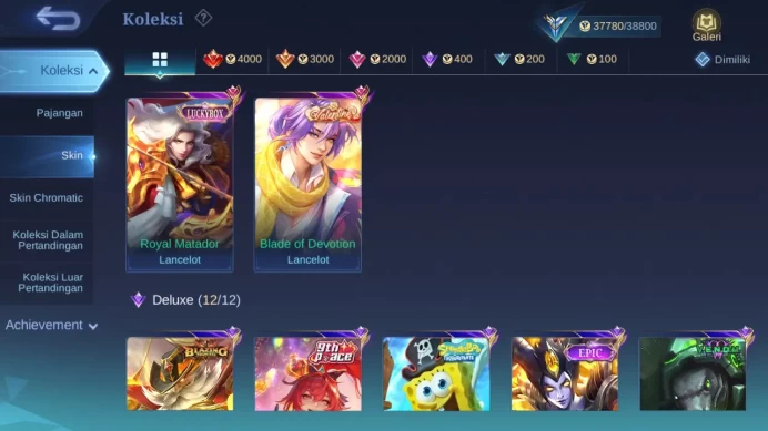 Hero 100 Skin 169 | Valentine Lance | Luckybox Lance | Covenant Natan | Prime Granger | Epic Gusion check ss ML1421B
