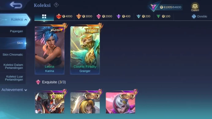 Hero 132 Skin 255 | Prime Granger | CC Benedetta | Annual Hayabusa | Zodiac Lance | Dtamer Ling, Masha check ss ML1426B