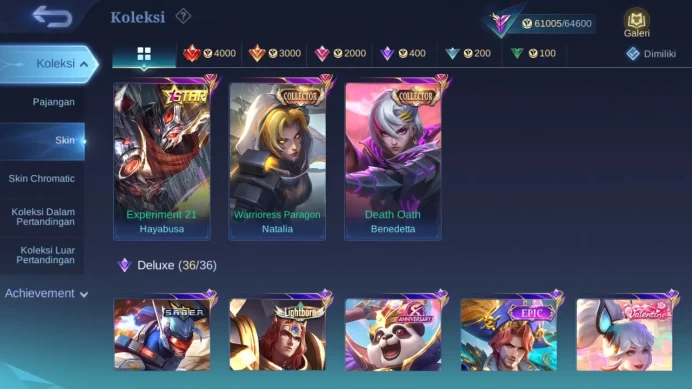 Hero 132 Skin 255 | Prime Granger | CC Benedetta | Annual Hayabusa | Zodiac Lance | Dtamer Ling, Masha check ss ML1426B