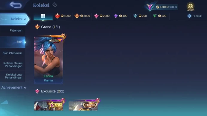 Hero 128 Skin 229 | KOF Karina | Annual Haya | CC Natalia | Dtamer lance, Estes, Ling | Lightborn Harith, Tigreal ML1443B