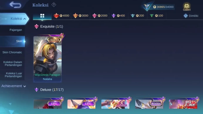 Hero 110 Skin 170 | CC Nata | Blazing Layla, Esme | Dtamer Valir | Gaara | Venom Hanabi, Grock | Pace Fanny check ss ML1474B