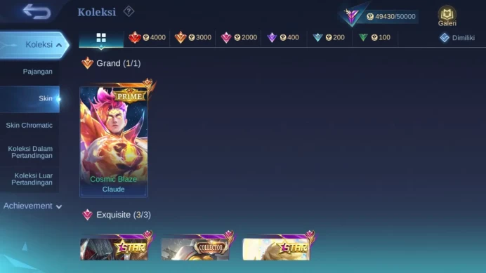 Hero 99 Skin 200 | Prime Claude | Annual Vale, Haya | Champion Brody | FMVP Paquito | Epic Terizla | Seiya Badang ML1491B