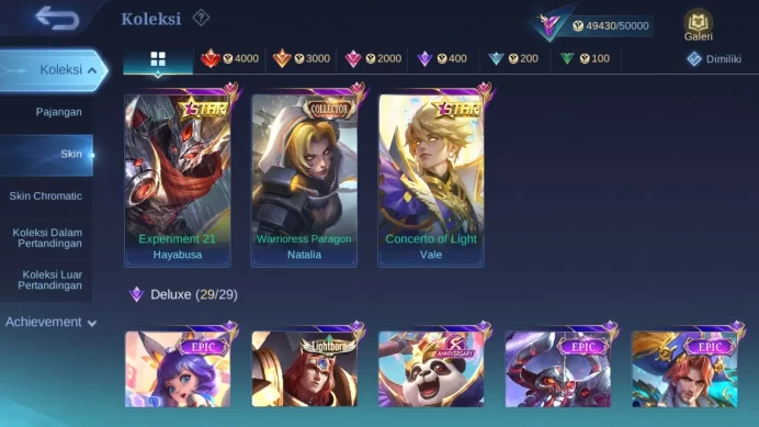 Hero 99 Skin 200 | Prime Claude | Annual Vale, Haya | Champion Brody | FMVP Paquito | Epic Terizla | Seiya Badang ML1491B
