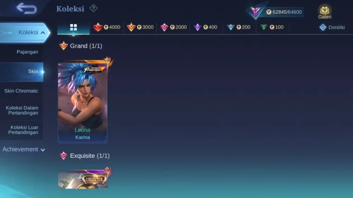 Hero 131 Skin 303 | Zodiac Lance | KOF Karina | CC Nata | Lightborn Alucard | Seiya Badang check ss ML1499B