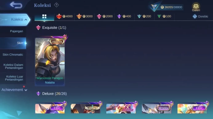 Hero 119 Skin 178 | CC Natalia | Lightborn Granger, Tigreal | Dtamer Kimmy, Valir | Lunar Sun check ss ML1511B