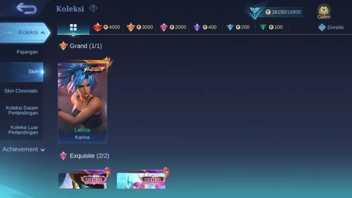 Hero 55 Skin 68 | KOF Karina | Luckybox Odette, Ruby | Dtamer Estes check ss ML1512B