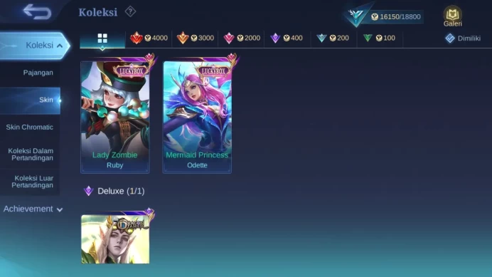 Hero 55 Skin 68 | KOF Karina | Luckybox Odette, Ruby | Dtamer Estes check ss ML1512B