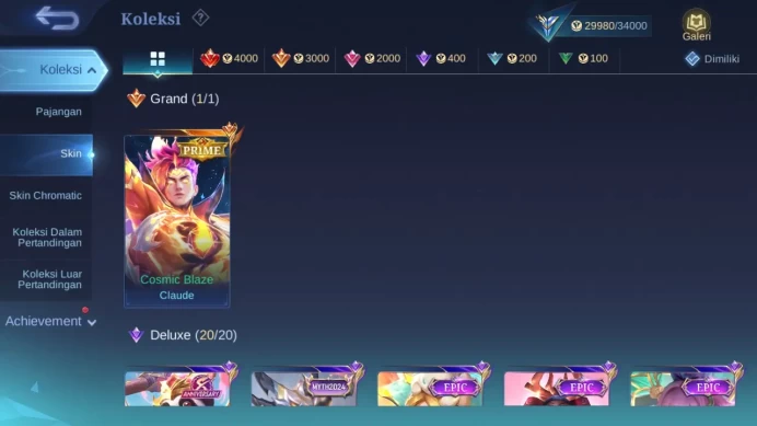Hero 89 Skin 125 | Prime Claude | Lightborn Harith | Dtamer Kimmy, Estes | Gaara | Spongebob check ss ML1546B