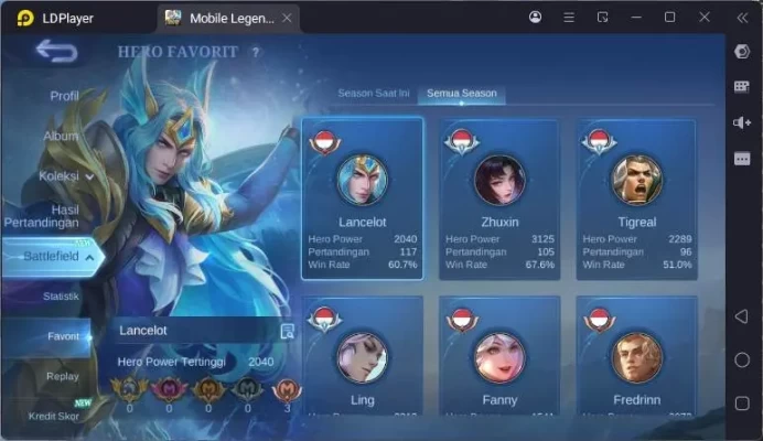 GLOBAL|Hero 82|Skin 119|Prime Granger,Valent Fanny,SB Cyclops,ZDC Lancelot,Epic Leomord,etc|Expert|Check SS|ML1602B