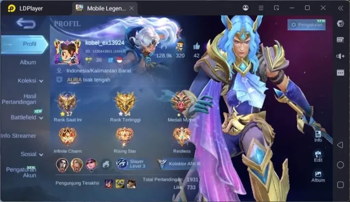 GLOBAL|Hero 82|Skin 119|Prime Granger,Valent Fanny,SB Cyclops,ZDC Lancelot,Epic Leomord,etc|Expert|Check SS|ML1602B
