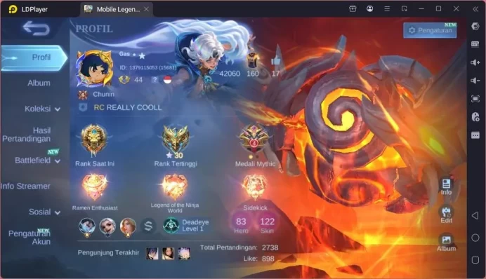 GLOBAL|Hero 83|Skin 122|CC Kufra,Light Tigreal,Saint Badang,Venom Grock,Naruto Vale,etc|Expert CC|Check SS|ML1605B