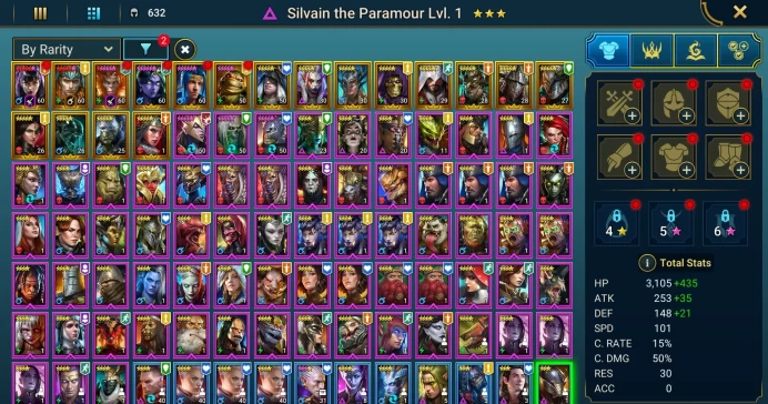Mavara, Staltus, Bivald, Abbess, Ninja + 17 Login Legendary | 65 Epic heroes | 2 Fusion Tokens | Mine max