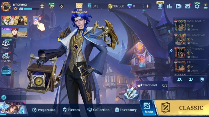 Hero 132|Skin 227|KOF Karina,CC Natalia,Gaara Vale,Lb Tigreal,DT Kimmy,Myst[Lesley,Julian],10 Epic Skin,etc|TakeMail|(MLBB2172)