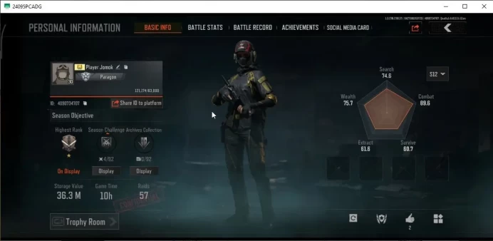 MOBILE Lv30|SV 36,3M|CV 32M|Royal Guard|Raven Hat|SS AKM,SS Groza,GM AK-12,B SJ16|CN ON|Log Infinite|CheckSS(AB3023)