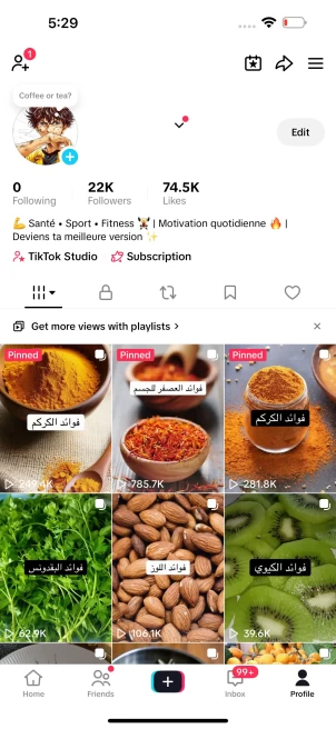 [Discounted] France Monetized Creator Rewards Program Account | 22K Authentic Followers & 74K Likes | Verified Screenshots + Instant Delivery
