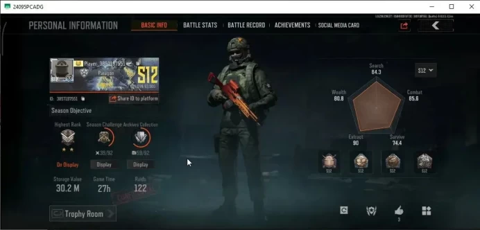 MOBILE Lv30|SV 30,2M|CV 23M|Peak AEK,QS AKS-74U,SS T03,B Suomi,B SJ16,P USAS-12,SS Deagle,Etc|CN ON|Infinite(AB3073)