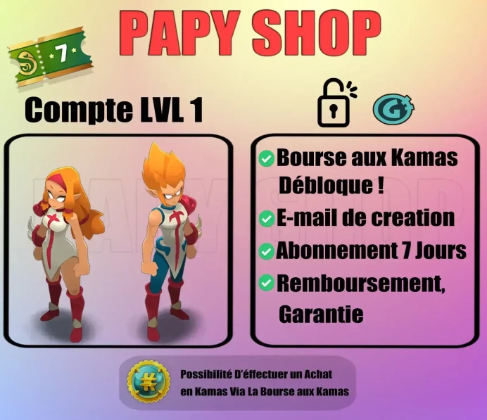Unity (Ancien Account 2018 -identité vide- Cnx USER) - Lvl 60 Mini TOUCH - Bourse Ogrines Debloquée !! Jamais Certifie, 100% Safe.
