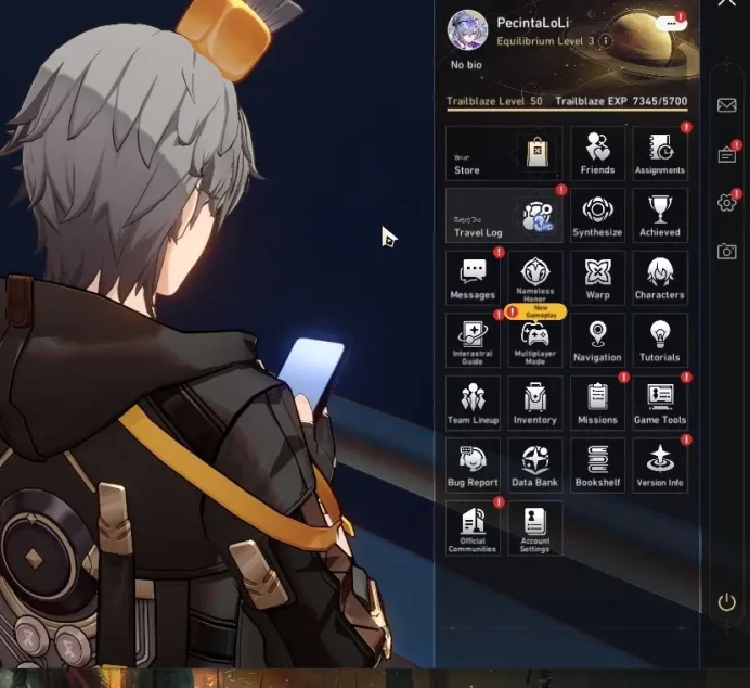 ASIA|TL 50|+3 Golden Spirit|6 Limited|[Hyacine,Castorice]+Sign,Sparkle,SW 999,Archer,Dante|Male MC|Take Mail|Check SS(HSR6616)