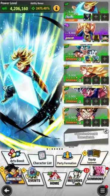 B135-IOS+Android-UL Trunks Red Star+LR(Super Vegito Full Red Star+Bardock)+Equipment+Vegeta Saga 10 Red Star+Vegito Green+SS2 Goku