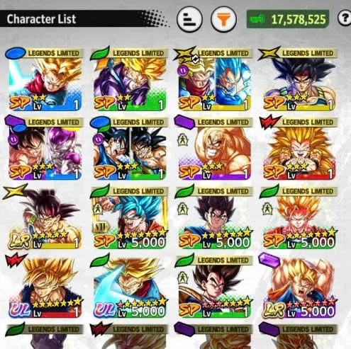 B135-IOS+Android-UL Trunks Red Star+LR(Super Vegito Full Red Star+Bardock)+Equipment+Vegeta Saga 10 Red Star+Vegito Green+SS2 Goku