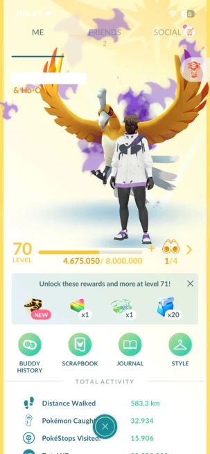 Level 70, 94 Shiny, 100 Legendary, 13 IV 100, 7 Shiny Legendary, 27 Shadow Legendary