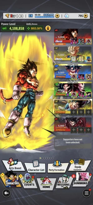 B147-IOS+Android-UL(SS4 Vegeta Red Star+Majin Vegeta 10 Red Star)+Team GT+Goku GT Zenkai+SS4 goku and Vegeta+SS4 Gogeta+Equipment