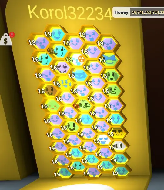 ROBLOX1215//ACCOUNT WITH 50 BEES | Diamond Mask | Petal Stick |  Petal Belt | SSA 2/5 |  15-19 Hive
