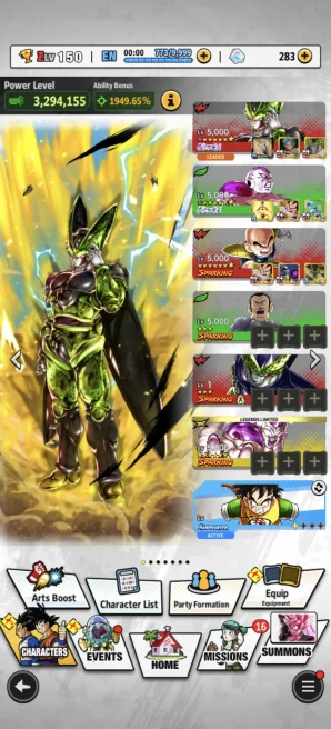 B150-IOS+Android-UL(Cell Red Star+Frieza Power Red Star)+Equipment+Krillin+Android 17 18+Namek Goku