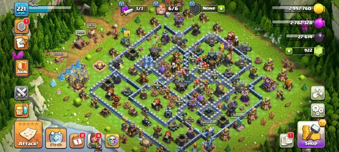 TH 17 | Change Name 500 Gem|1 Equipment| LVL 221 | Heroes 64_100_62_62_42 | 202 Medal League|Security Account