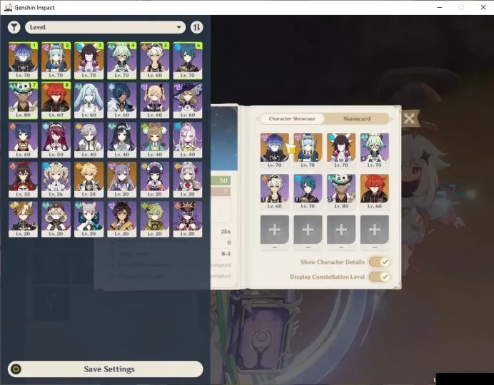 ASIA|AR 50|Prime Team Flins|3 Limited+25(*4Character)|Flins.Ineffa,Columbina|Mc Male|Low Explore Map|TakeMail|Check(GI6171)