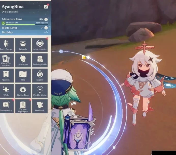 ASIA|AR 50|Prime Team Flins|3 Limited+25(*4Character)|Flins.Ineffa,Columbina|Mc Male|Low Explore Map|TakeMail|Check(GI6171)
